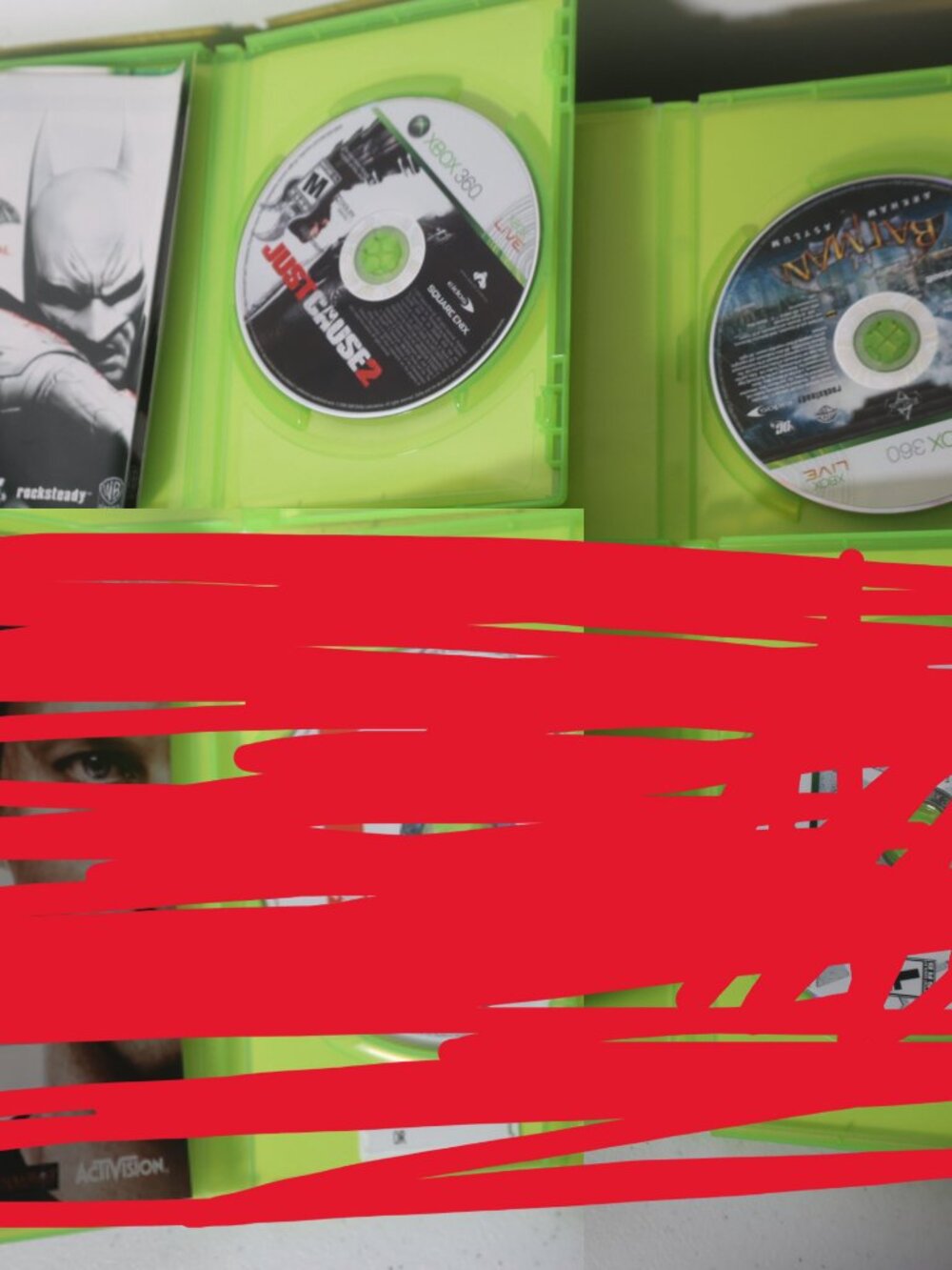 Xbox 360 Lot of 2: Batman Arkham Asylum & Just Cause 2